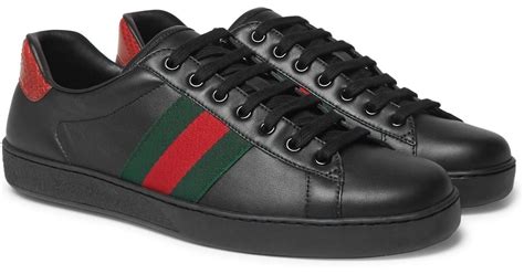 black gucci snake vertical strioe|gucci ace sneakers sale.